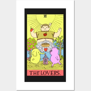 Tree Trunks & Mr Pig as The Lovers Tarot Posters and Art